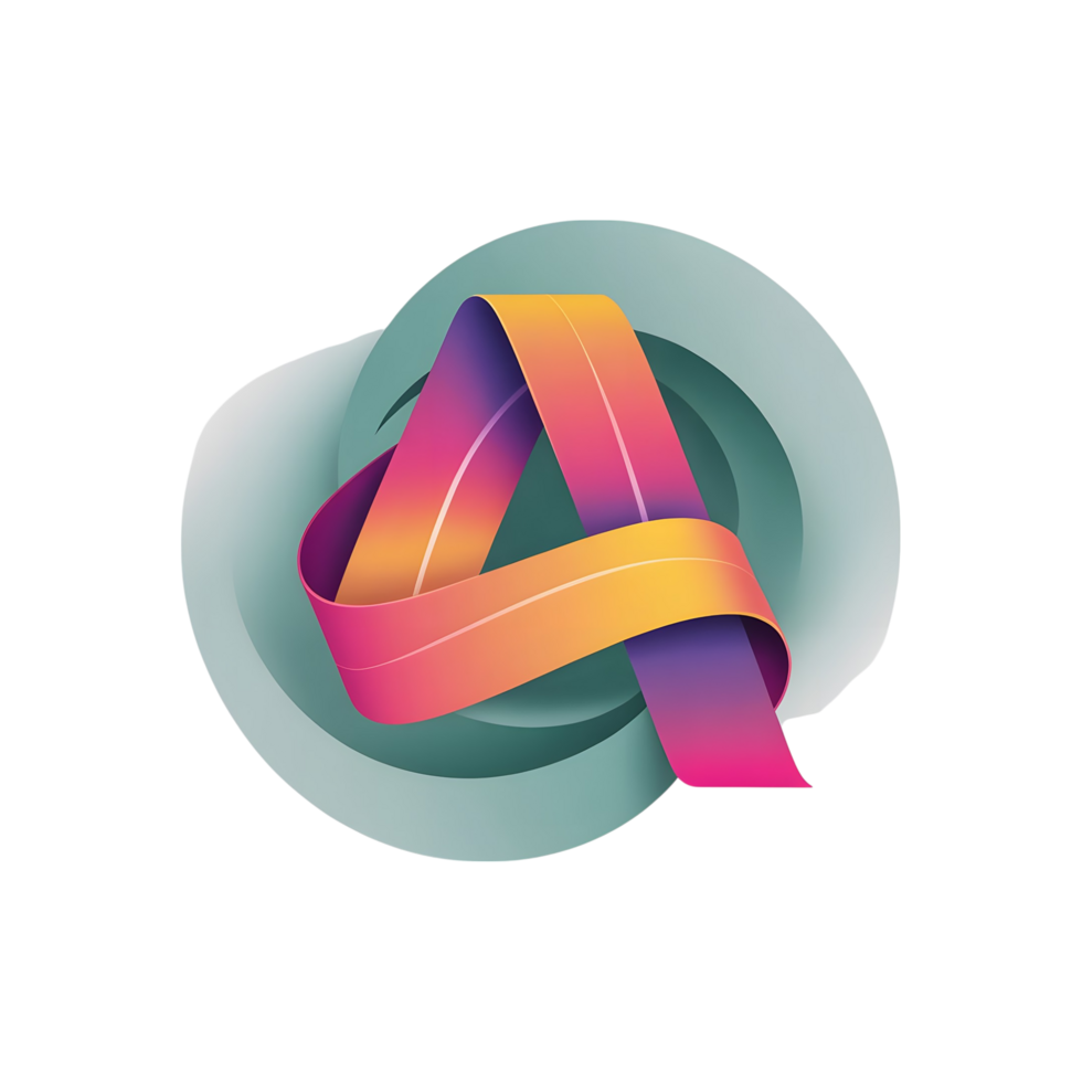 Colorful Gradient Letter A Logo Design for Creative Brands png