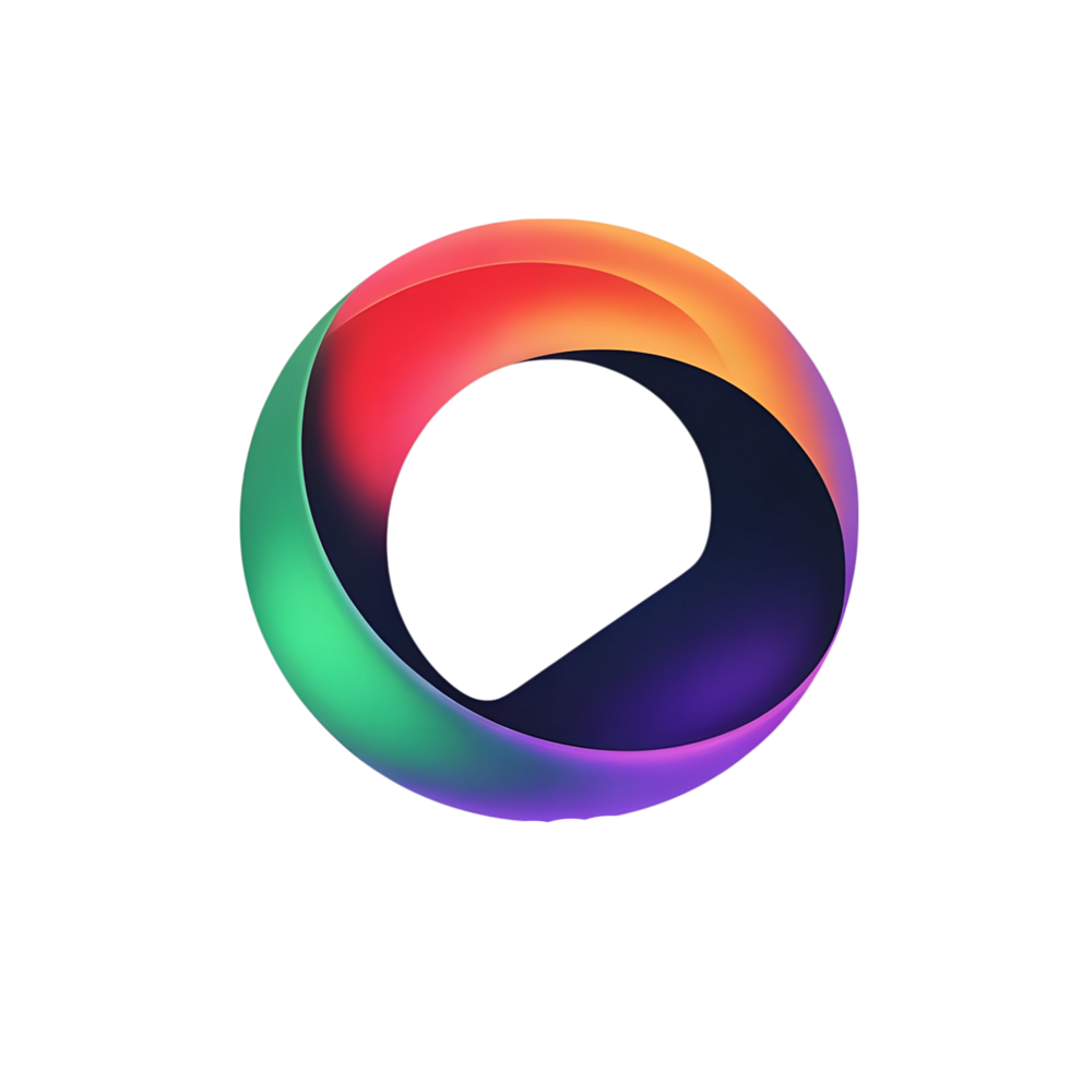 Vibrant Spiral Shape Logo for Branding and Identity png