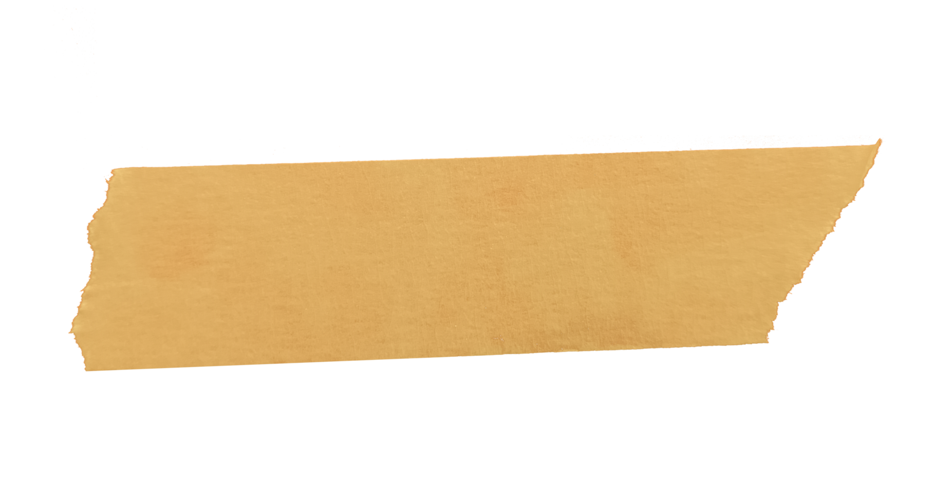 Vintage Style Masking Tape with Rough Torn Edges Isolated on Transparent Background png