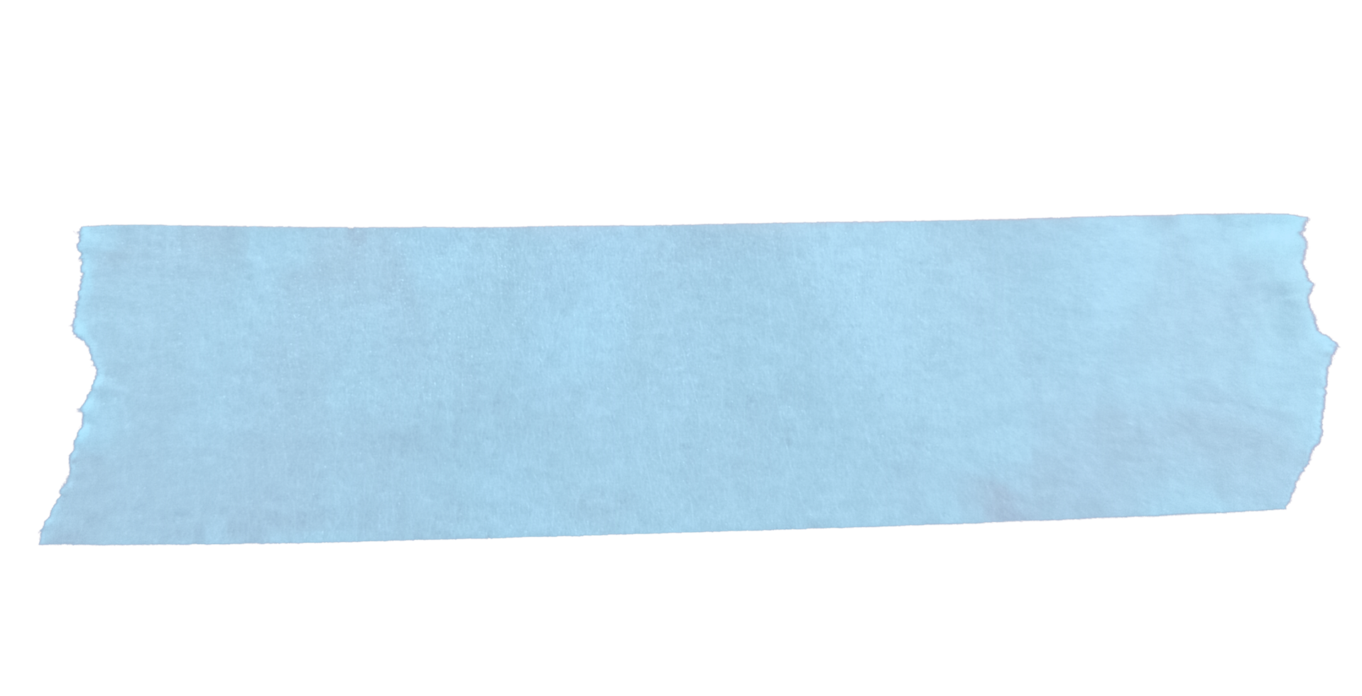 Blue Realistic Torn Edge Masking Tape Transparent Strip for Scrapbooking and Design png