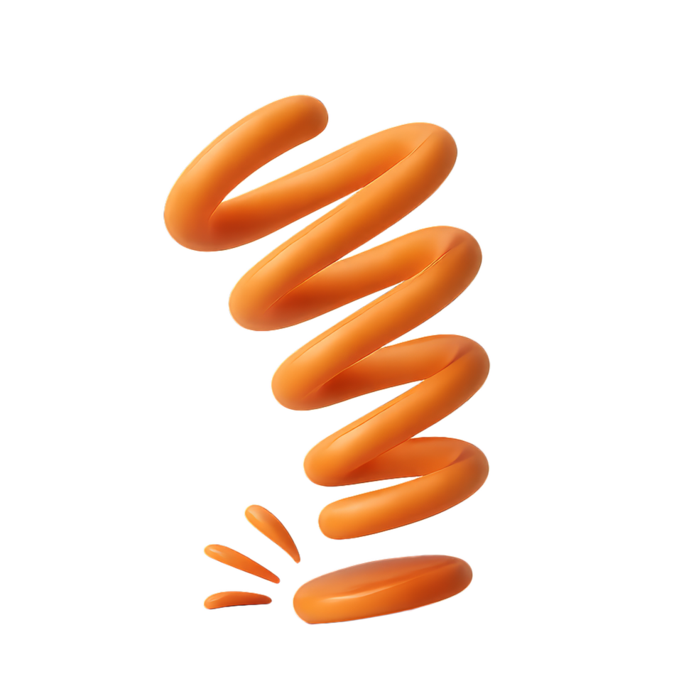 Vibrant Spring Icon Depicting Joyful Jumping Motion in 3D Style png