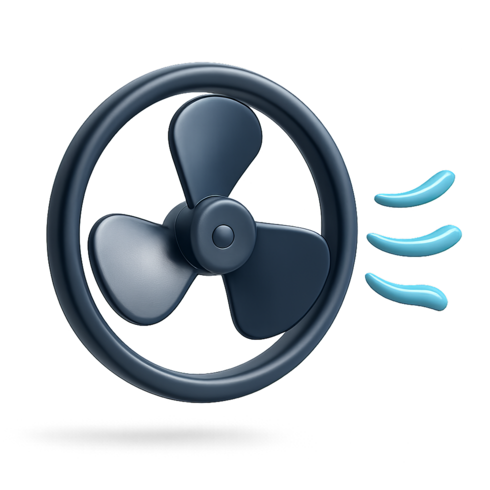 Simple Rotating Fan Icon for Design and Illustration Use png