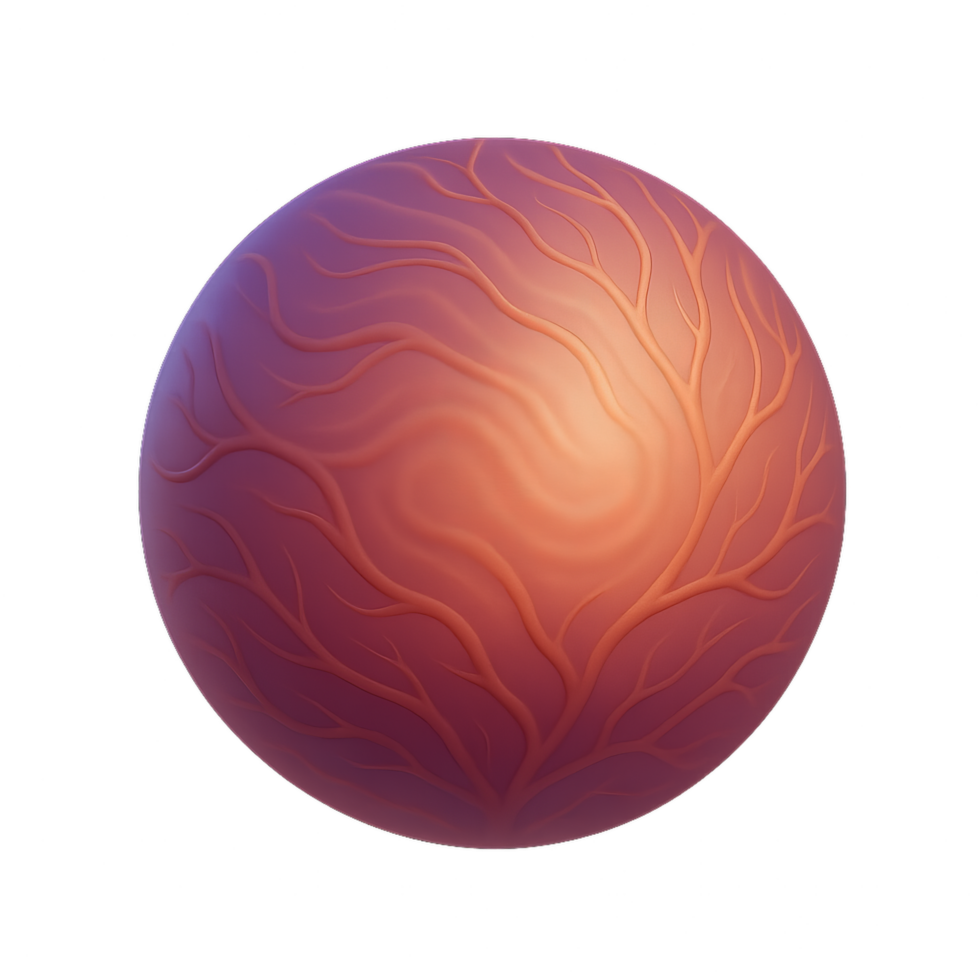 Pulsating Biomorphic Orb with Abstract Organic Patterns and Textures png