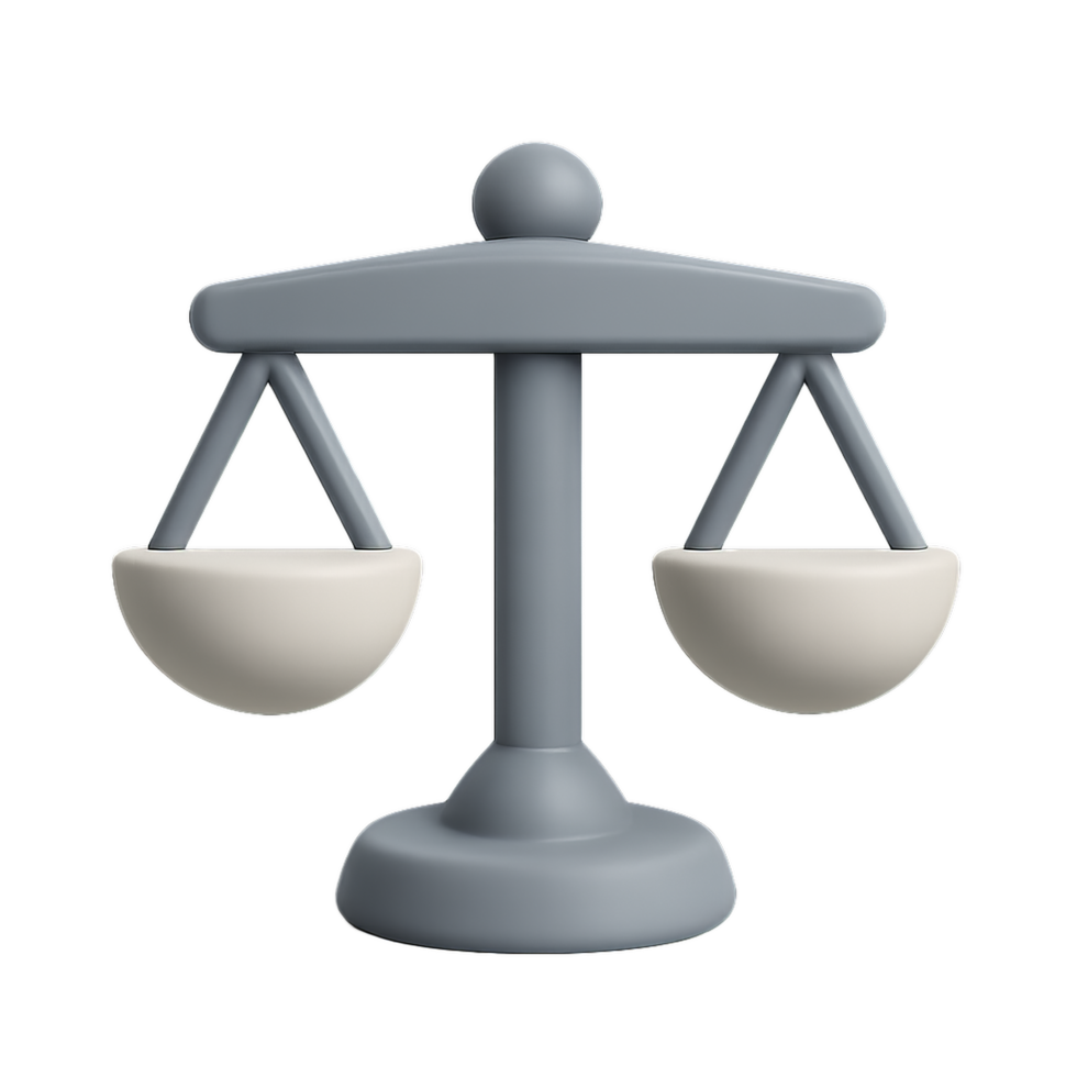 Simple and Modern Abstract Scale Representing Balance and Justice png