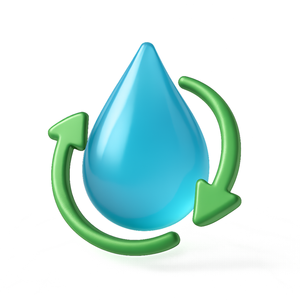 Simple Sustainable Water Icon for Environmental Awareness Initiatives png