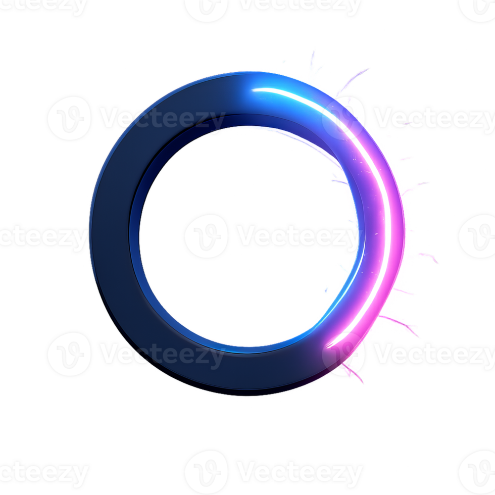 Neon Progress Indicator Design with Simple Circular Shape png