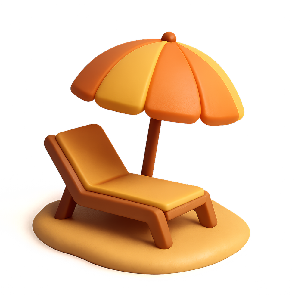 Colorful Beach Icon for Relaxation and Leisure Activities png