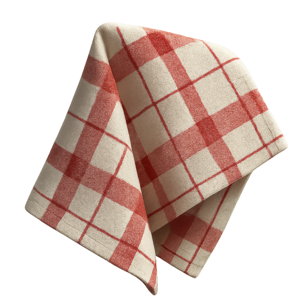 Checkered Kitchen Towel for Stylish Cooking and Dining Spaces png
