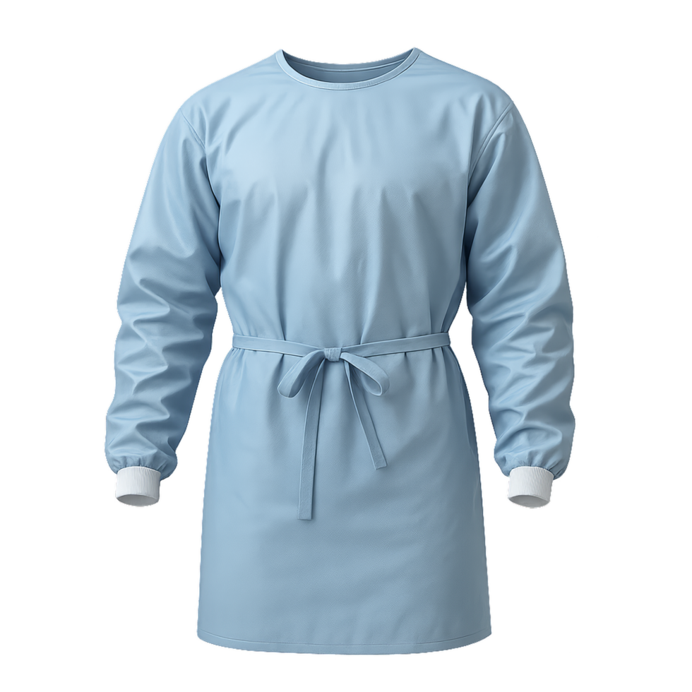 3D Model of Simple Medical Gown for Healthcare Applications png