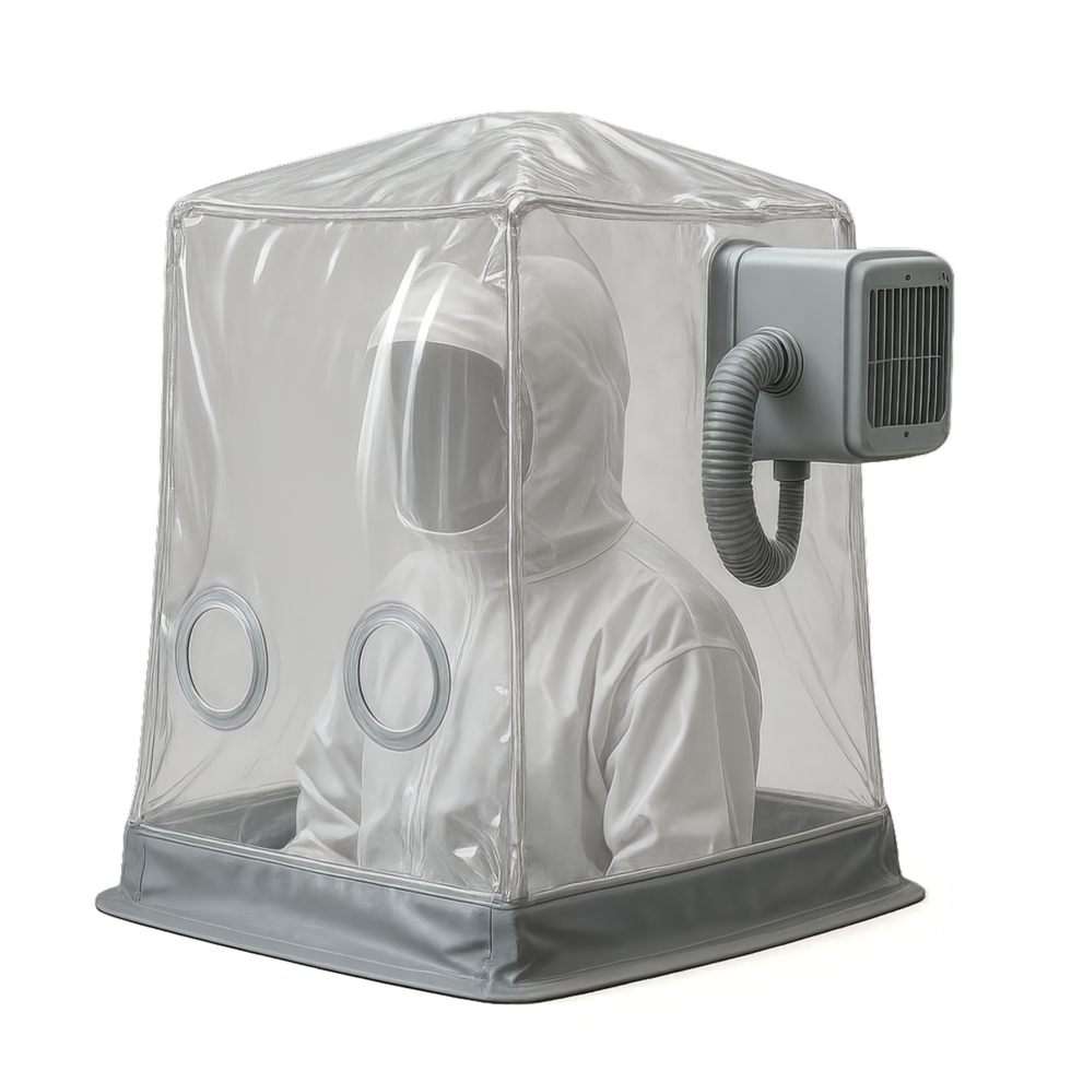 3D Medical Isolation Hood for Protective Environment Safety png