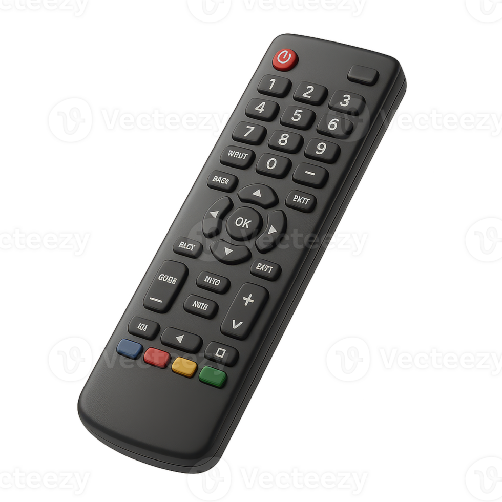 Simple 3D TV Remote Control Design with Button Layout for Users png