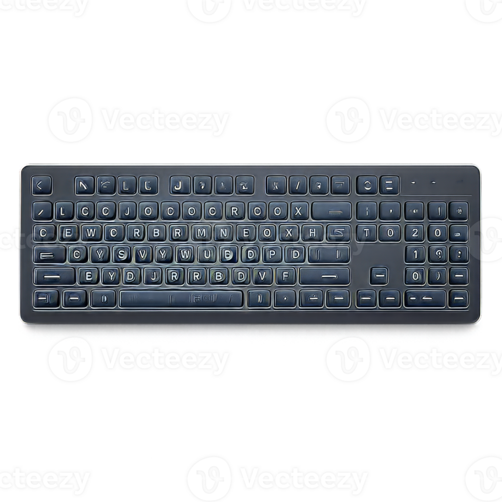 3D Backlit Keyboard Design for Modern Workspaces and Gaming png