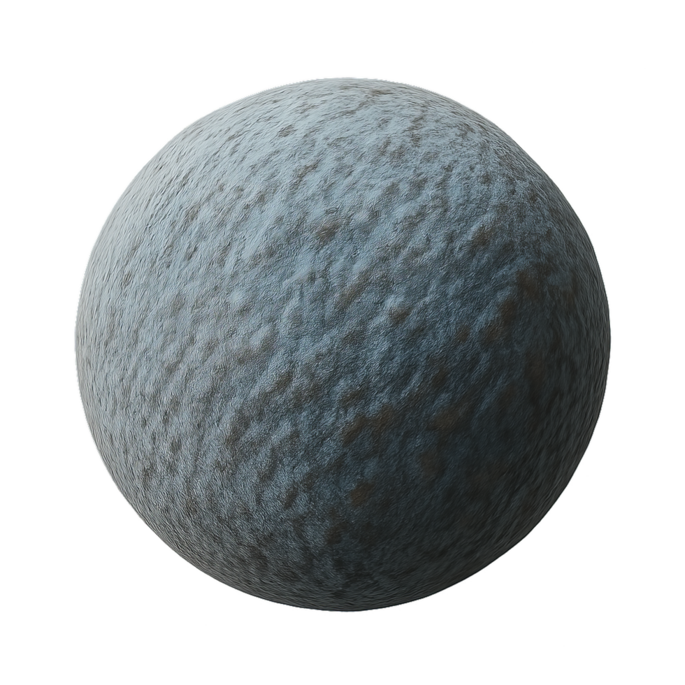 3D Illustration of Simple Coccus Bacterium with Textured Surface png