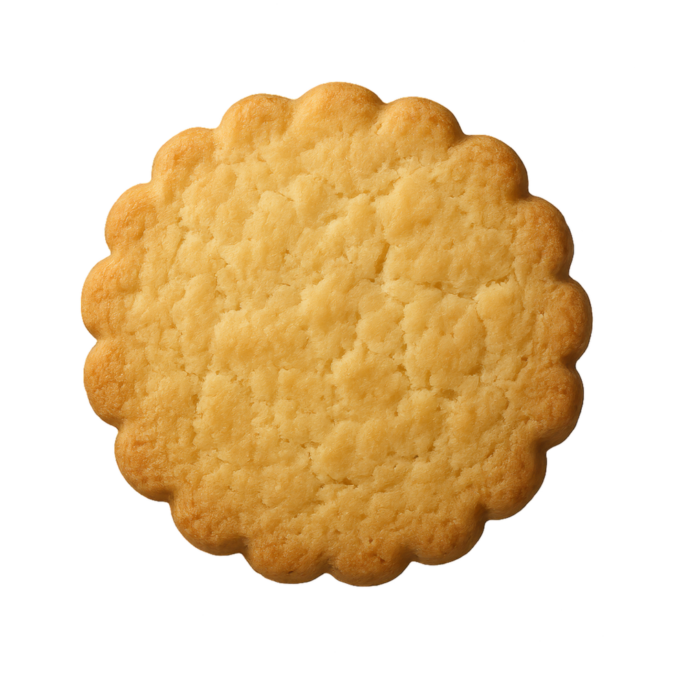 Simple 3D Butter Cookie Design for Creative Projects and Recipes png