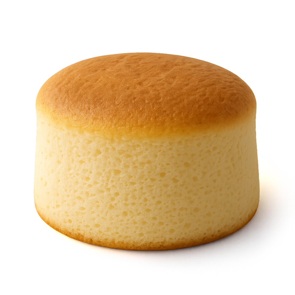 Simple 3D Japanese Cheesecake with Soft and Fluffy Texture png