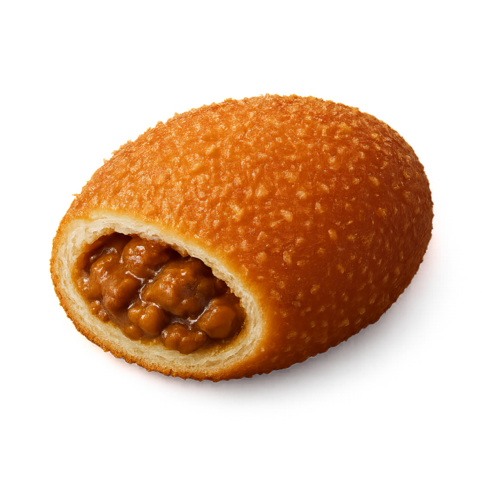 Realistic Virtual Curry Puff with Golden Crisp Texture and Filling png