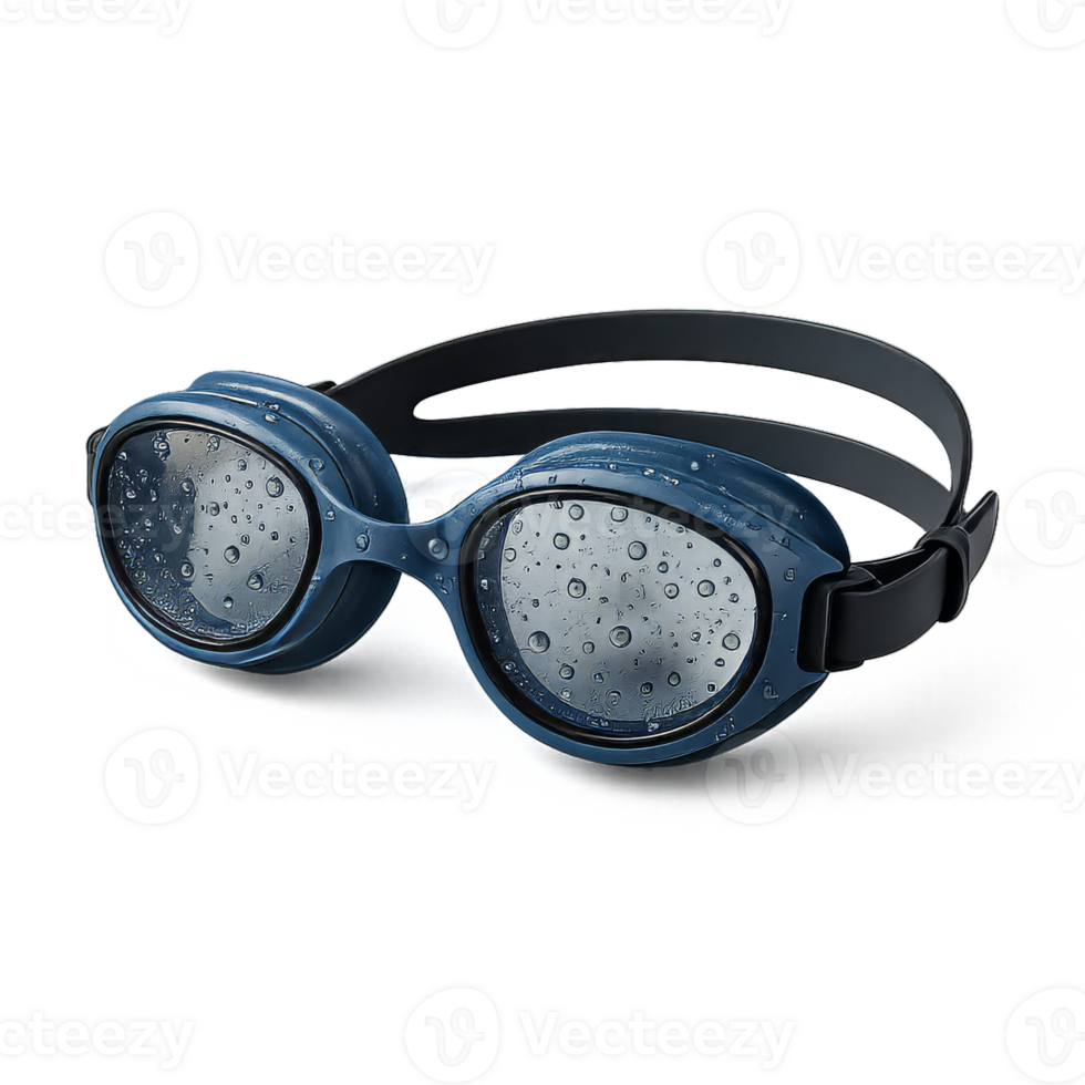Realistic Swimming Goggles with Water Droplets on Surface png