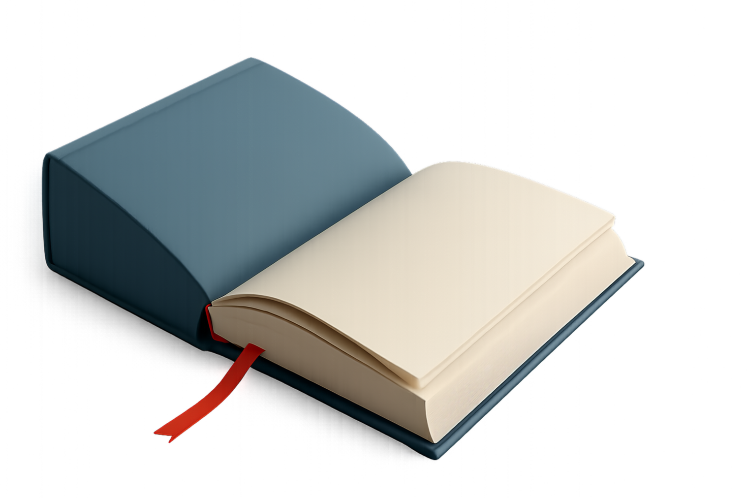 Simple 3D Book with Bookmark for Creative Projects and Designs png
