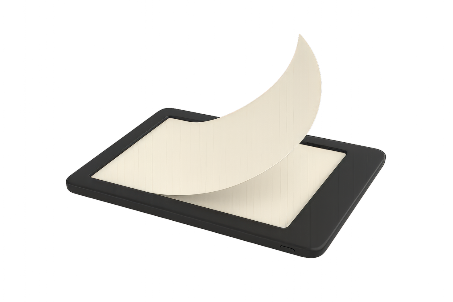 3D Floating Book Concept on Digital Device with Simple Design png