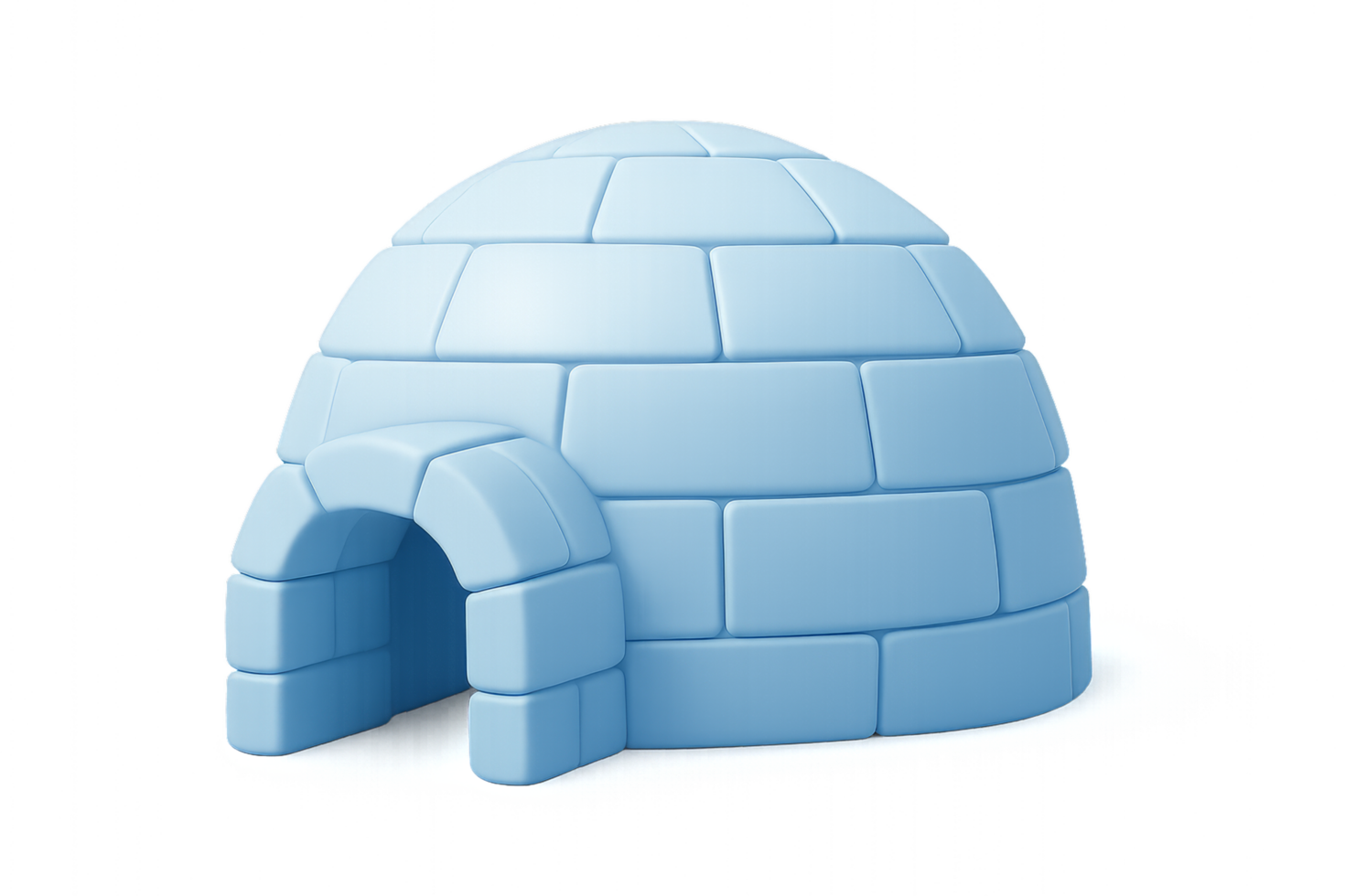 Simple 3D Igloo Design for Winter-Themed Projects and Illustrations png