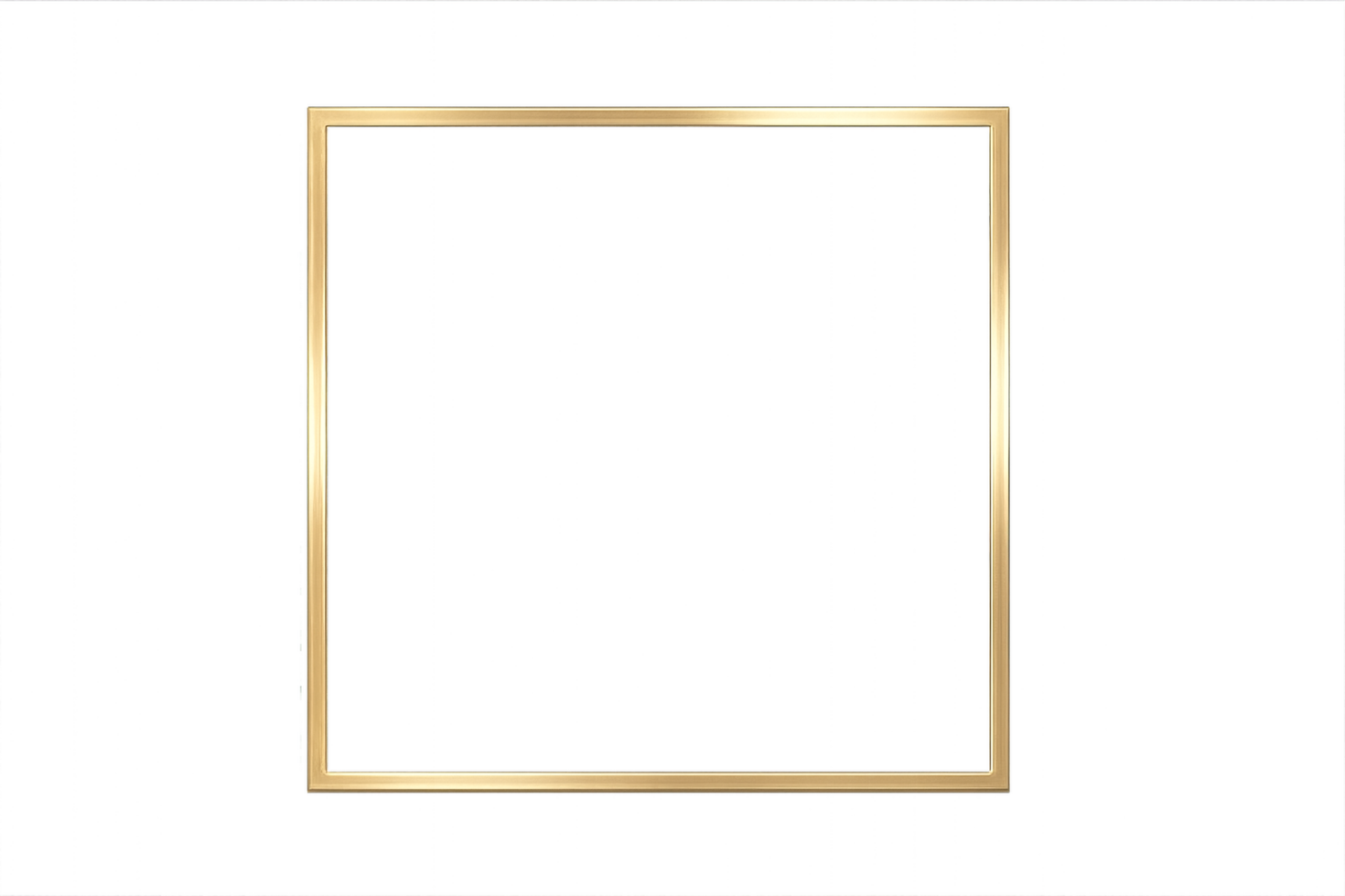 Simple Golden Square Border for Creative Design Applications png