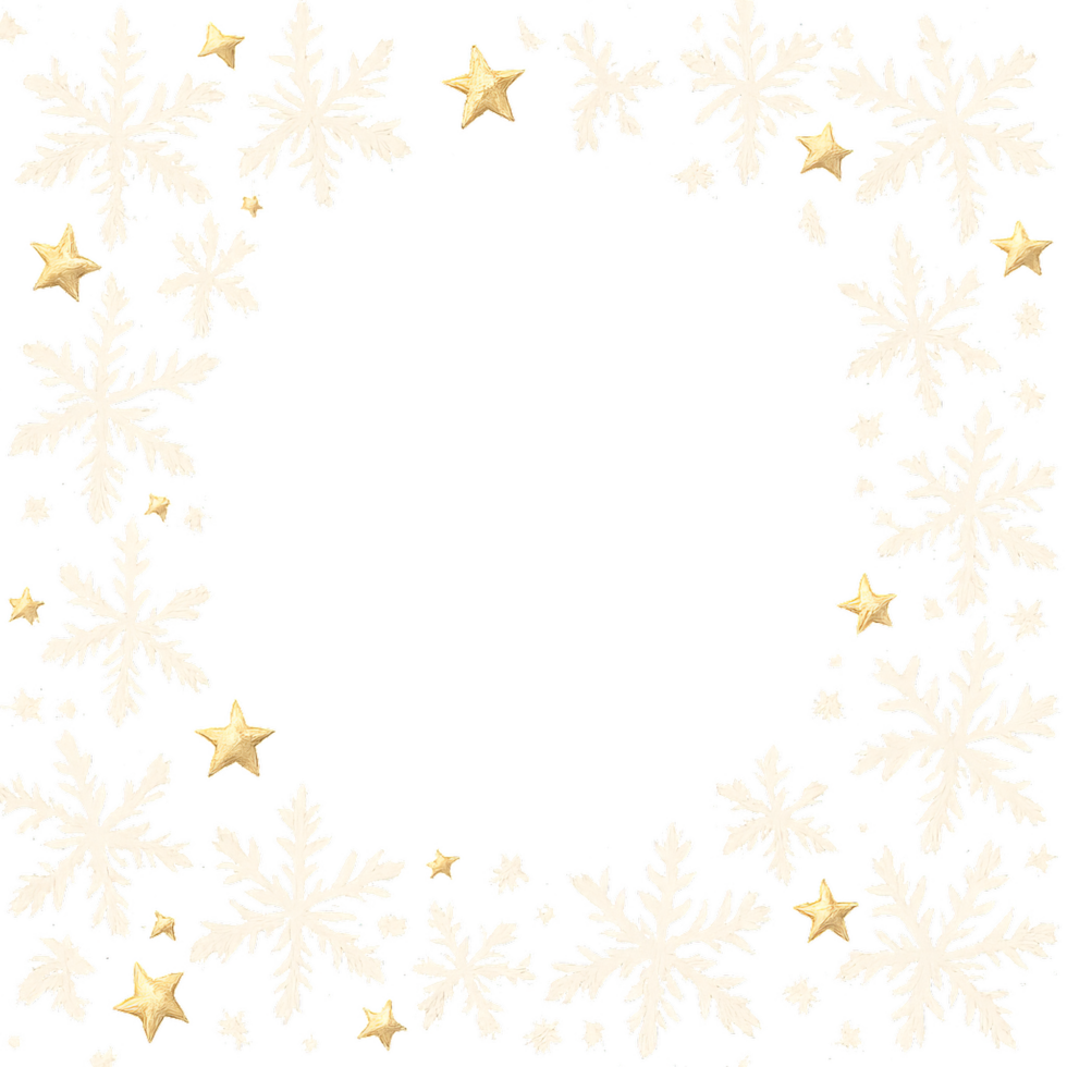 Festive Snowflake Border for Winter Decoration and Greeting Cards png