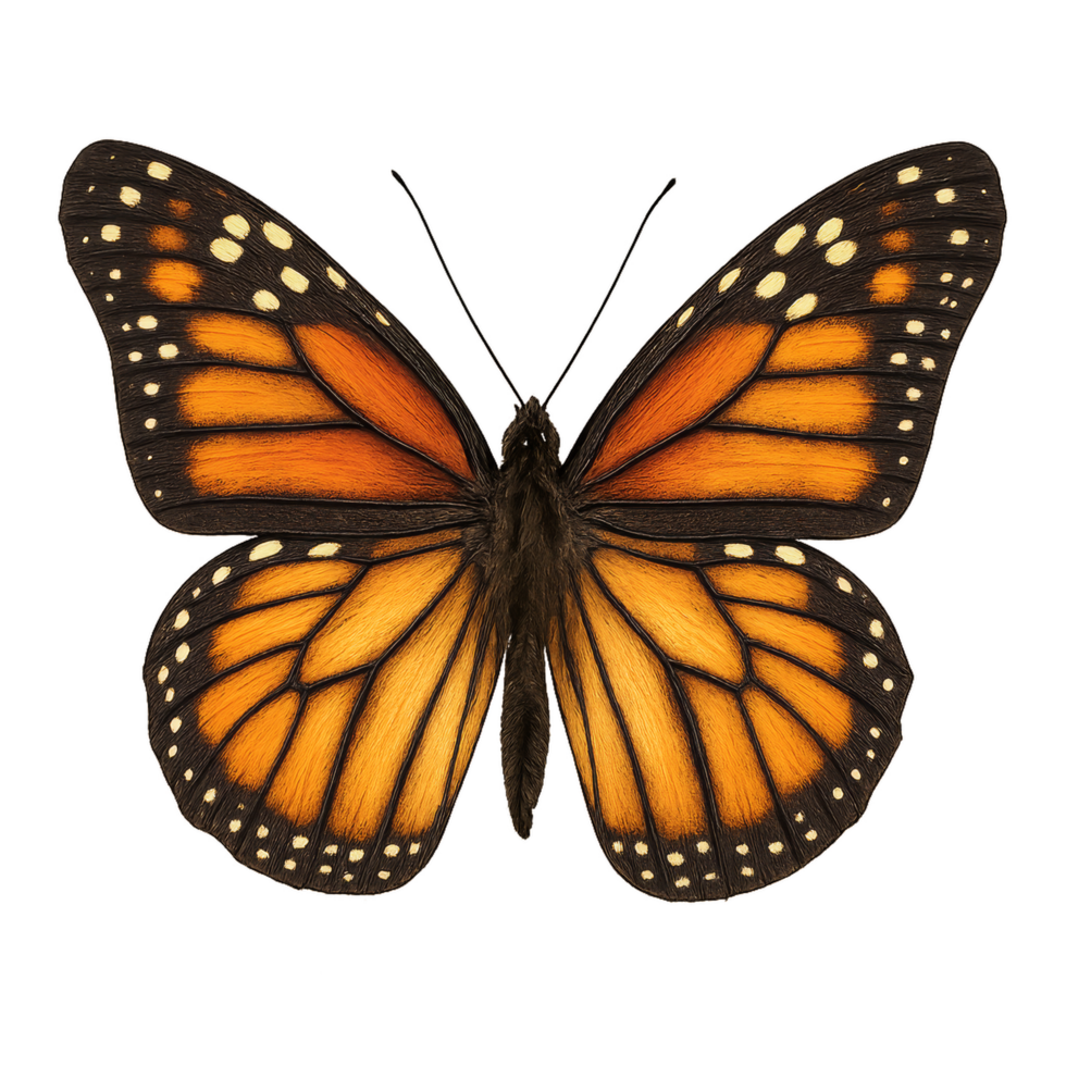 Colorful 3D Butterfly with Detailed Patterns and Vibrant Colors png