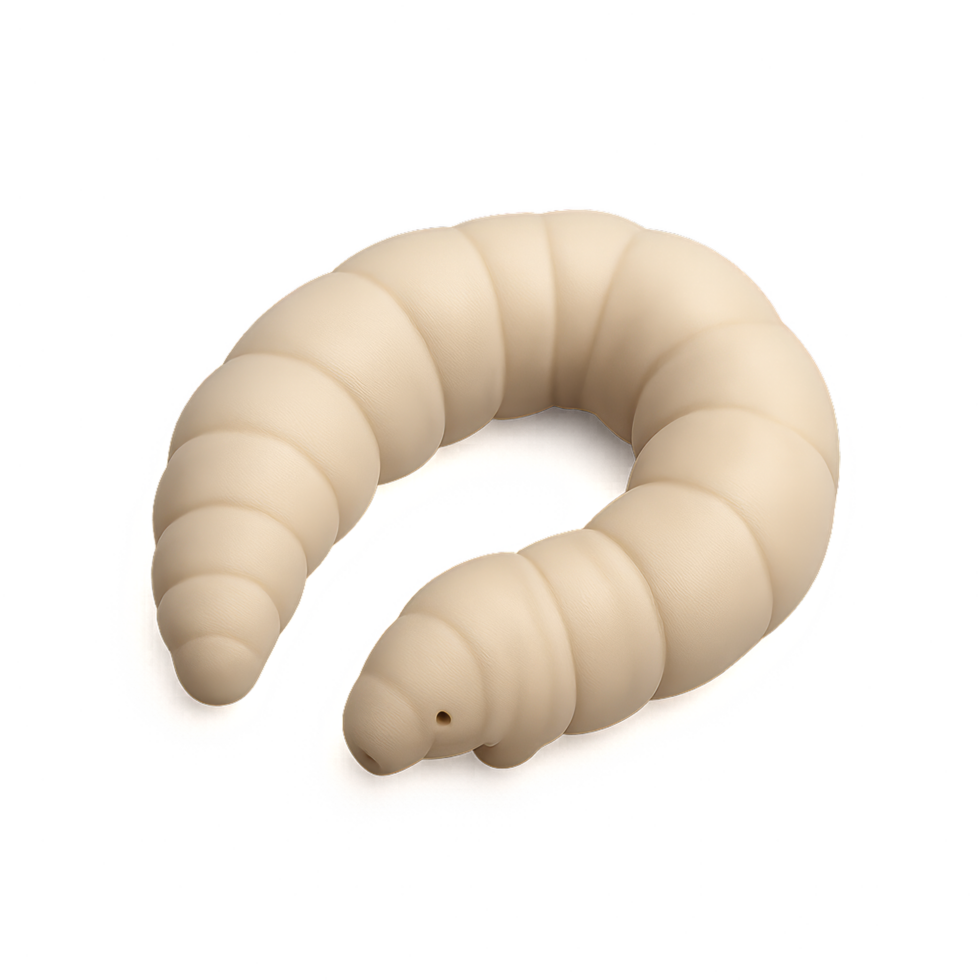 3D Silkworm Design in Simple and Elegant Style for Creative Projects png