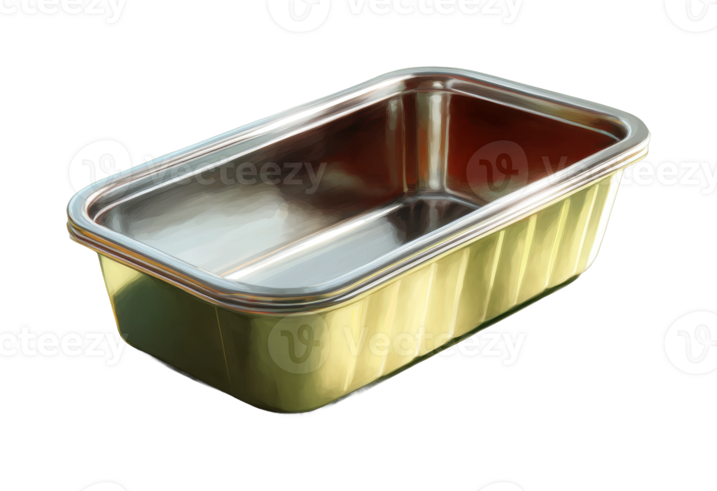 Rectangular metal baking pan for cooking and baking png