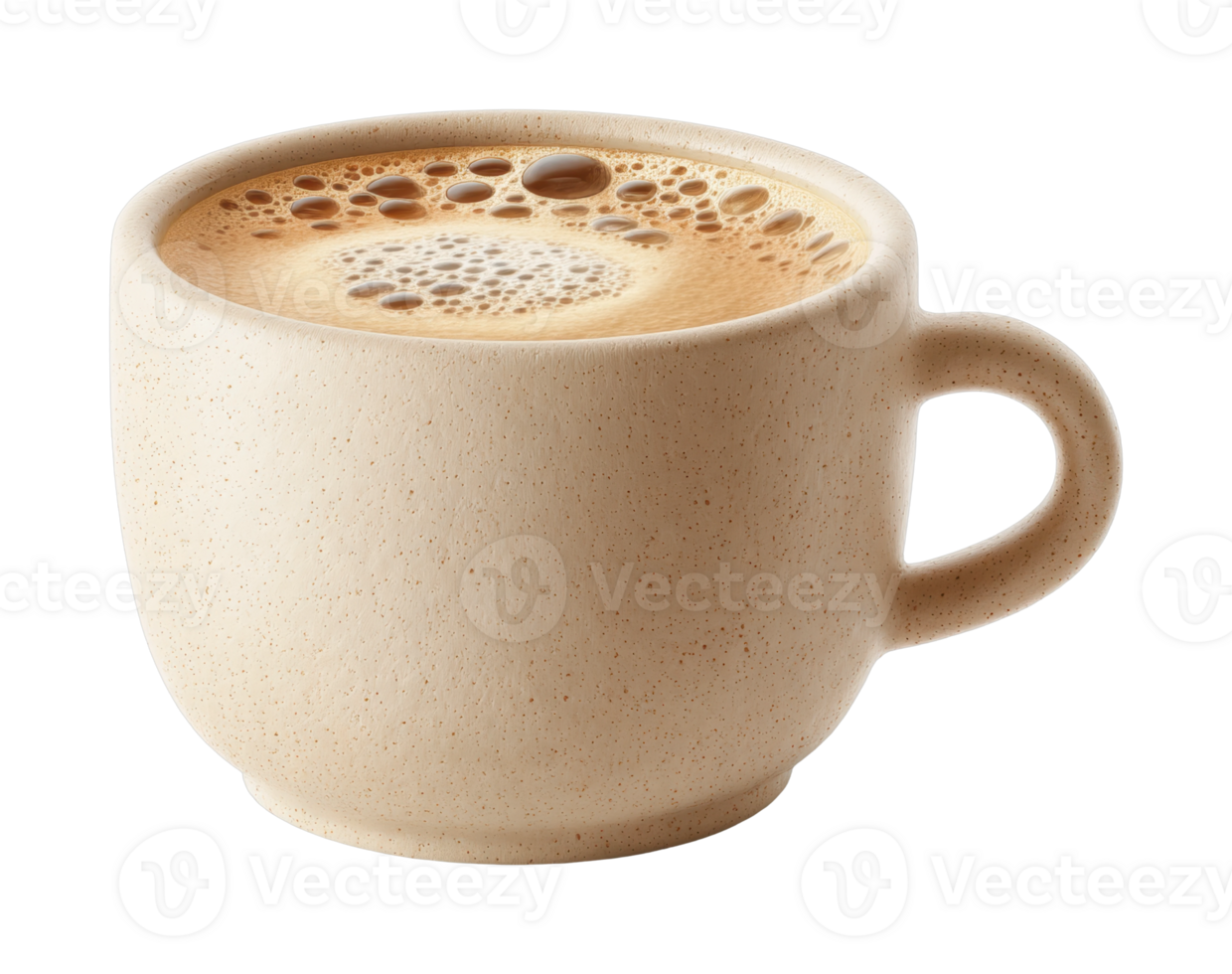 Creamy cappuccino in a ceramic cup png