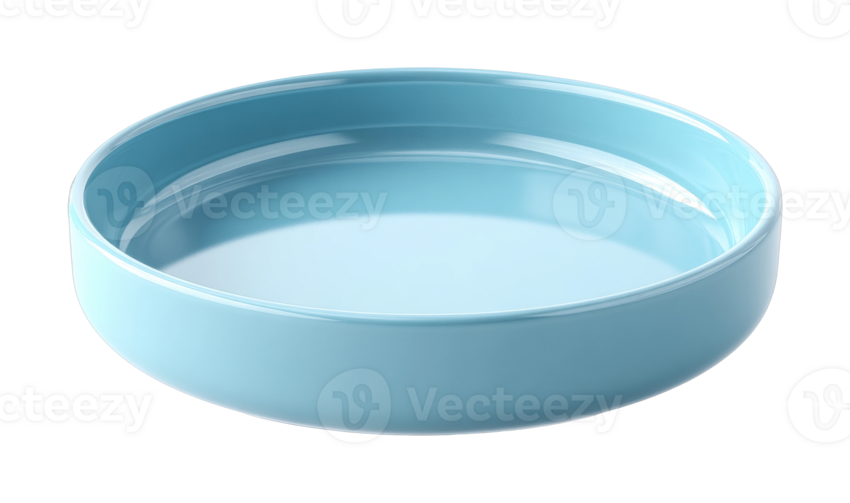 Light blue ceramic bowl with glossy finish png