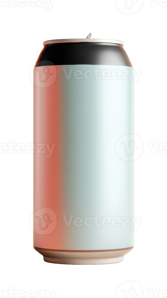 Minimalist soda can with gradient design png