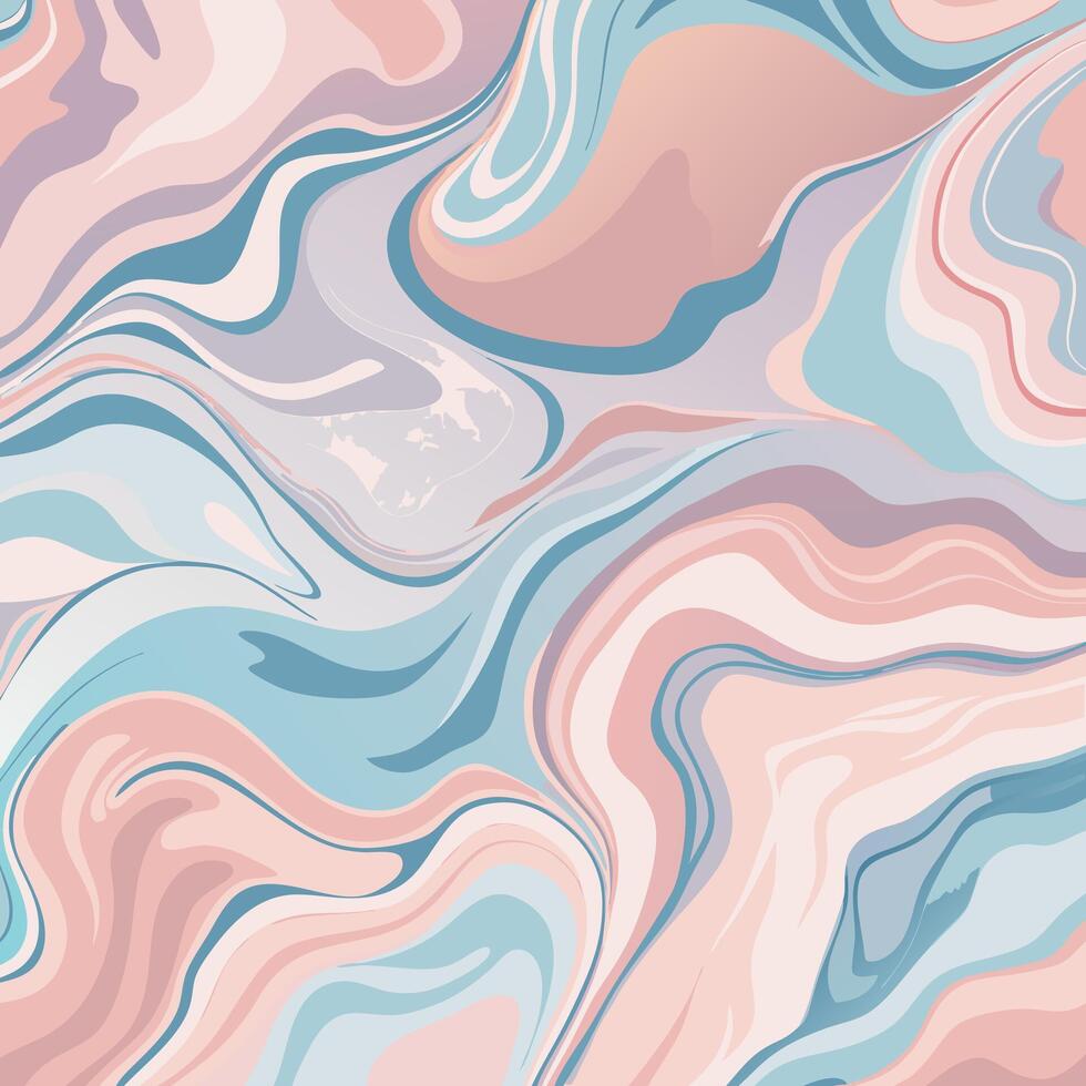 Serene Pastel Marble Swirls Dreamy Abstract Background with Calming Pink, Blue, and Lavender Hues for Design Inspiration vector