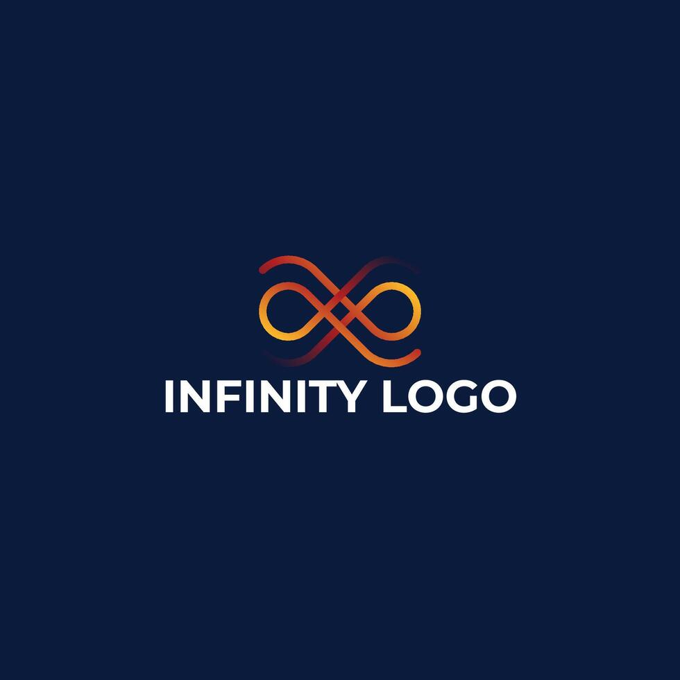 Colorful Violet Infinity Logo. Tech Crypto Symbol. Isolated Design vector
