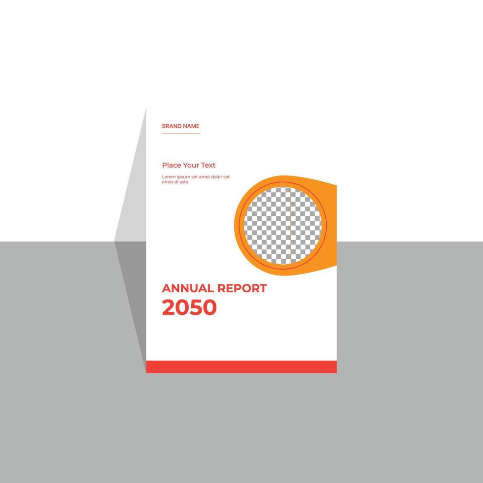 Annual report cover template vector