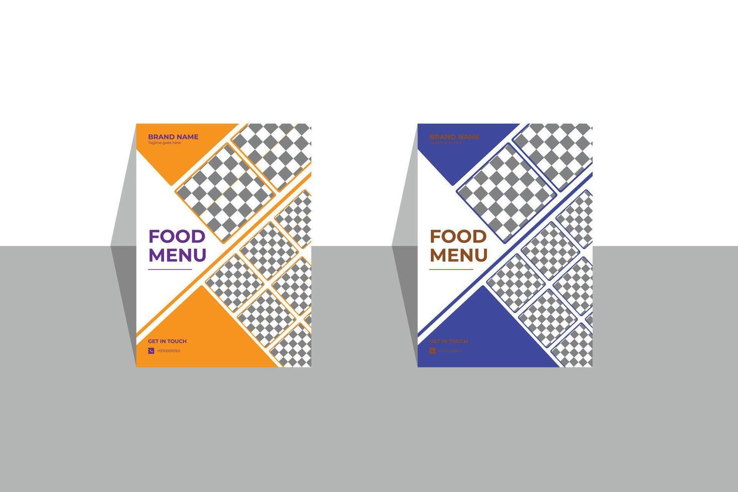 food menu flyer design vector