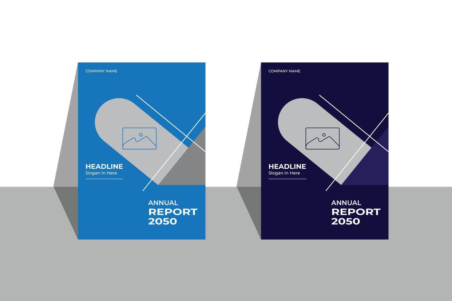 Annual report cover page designs vector