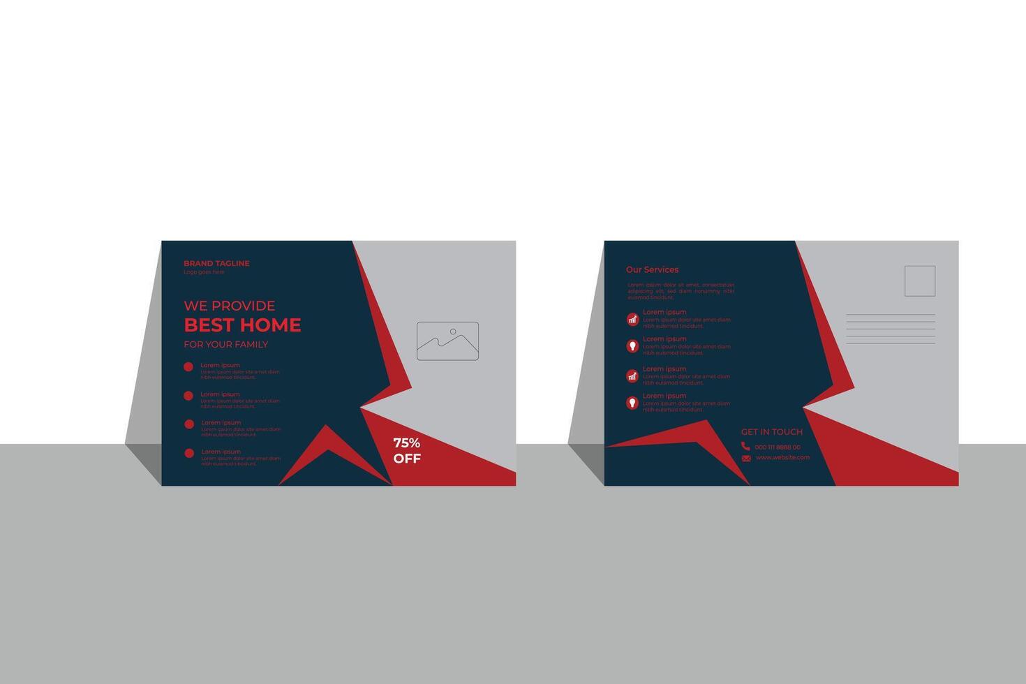 Business postcard design file vector