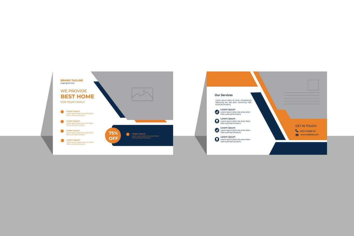 Business postcard design vector