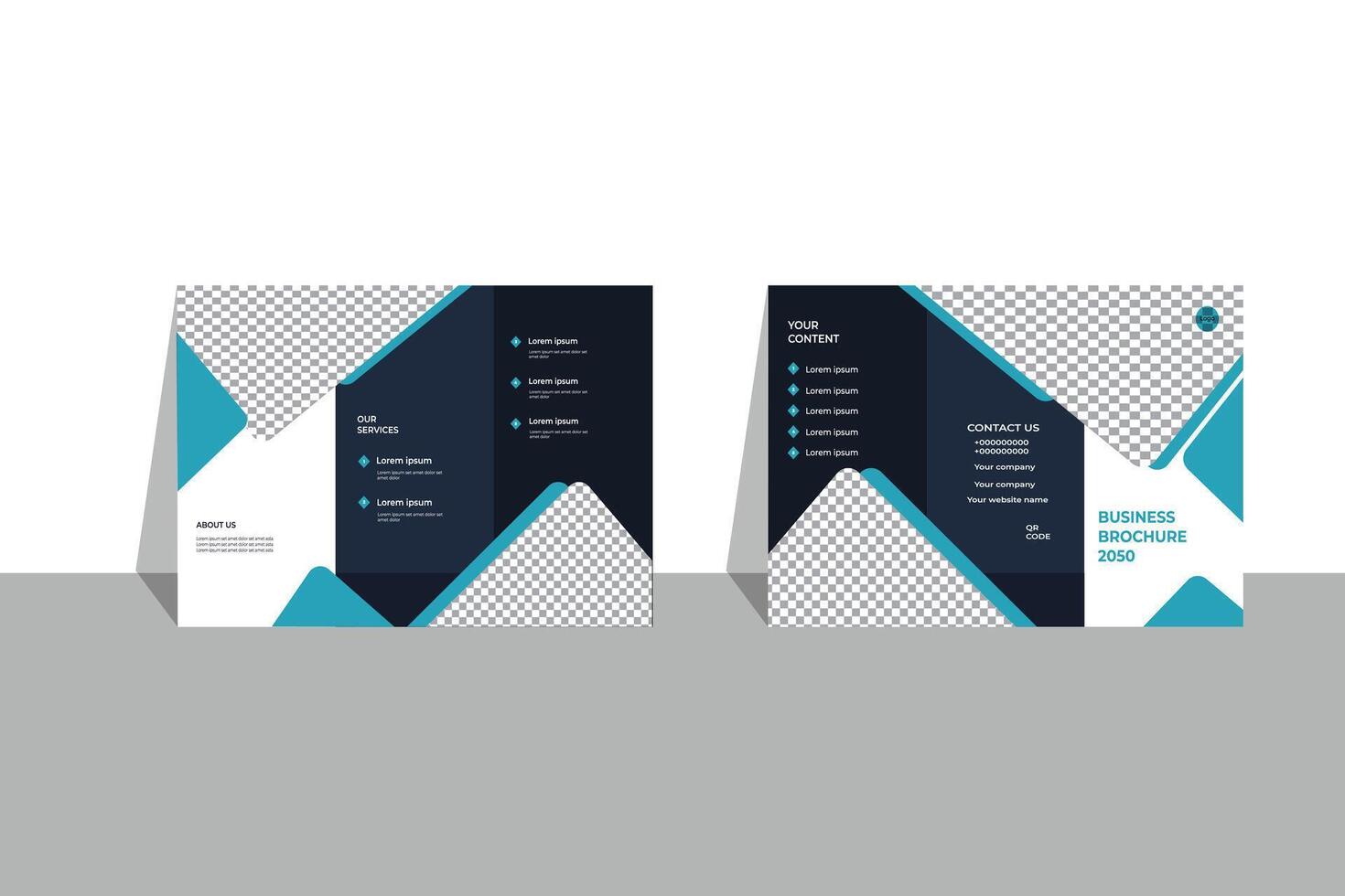 Trifold brochure design file vector