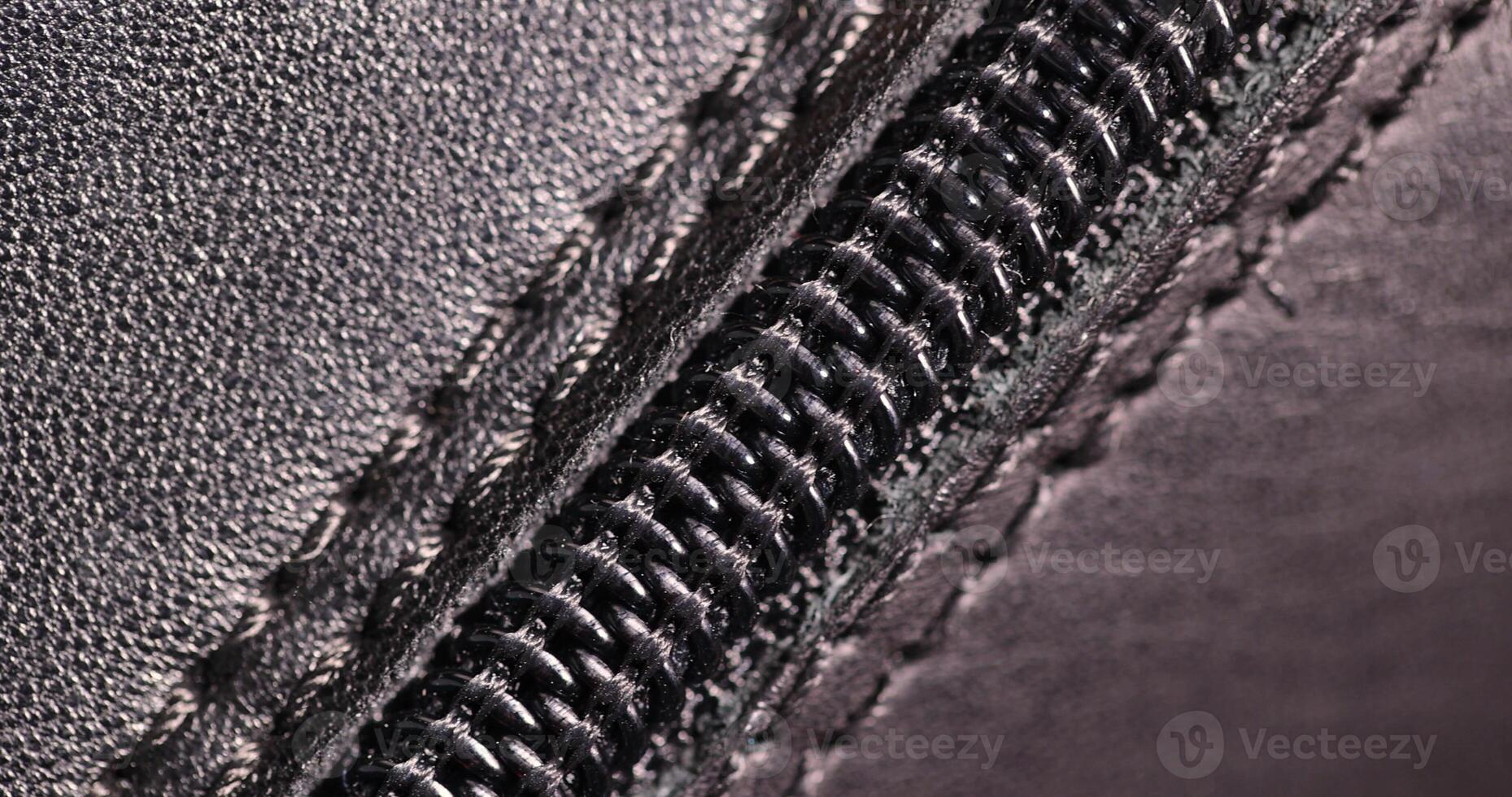black leather with a zipper for joining photo