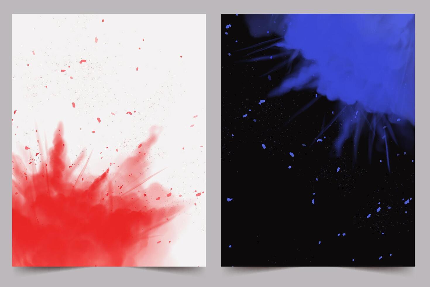 clouds explosions ink splashes decorative background vector