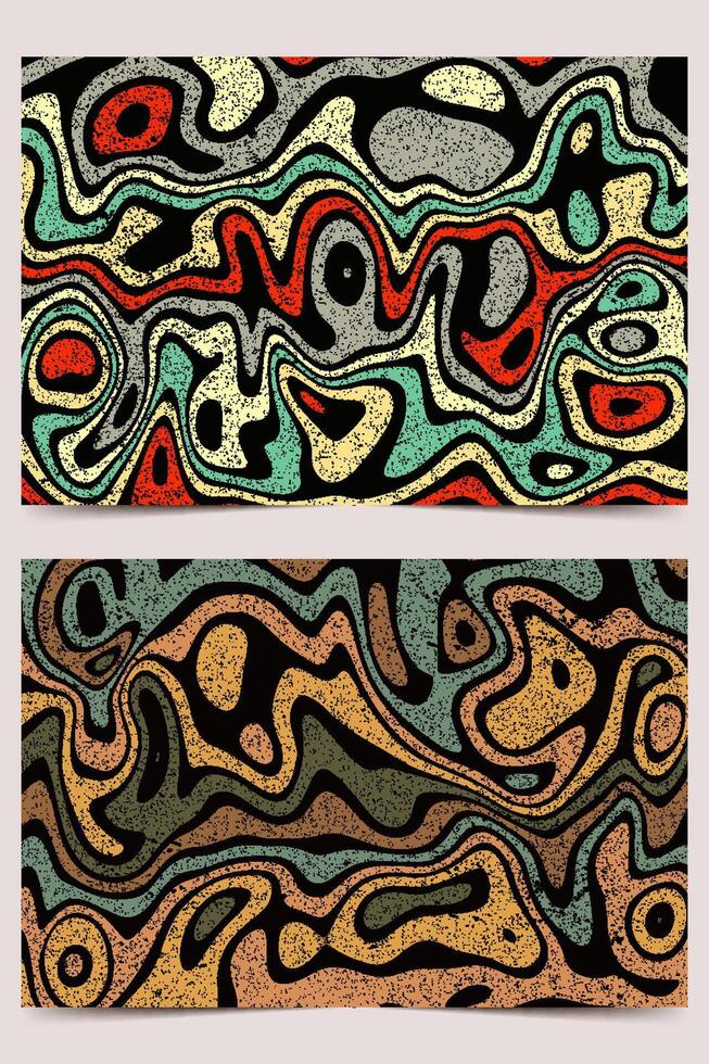 abstract liquid retro color dirty grunge distressed background vector