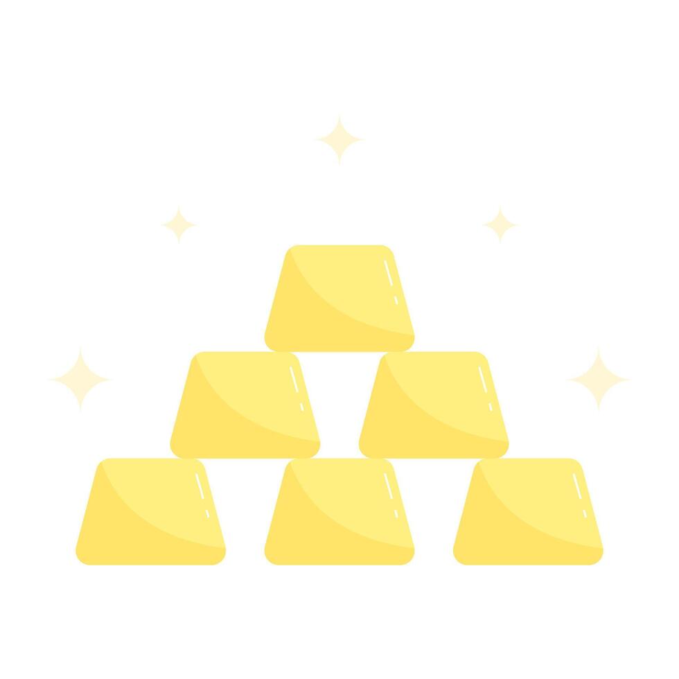 Stack of Shining Gold Bars Illustration vector