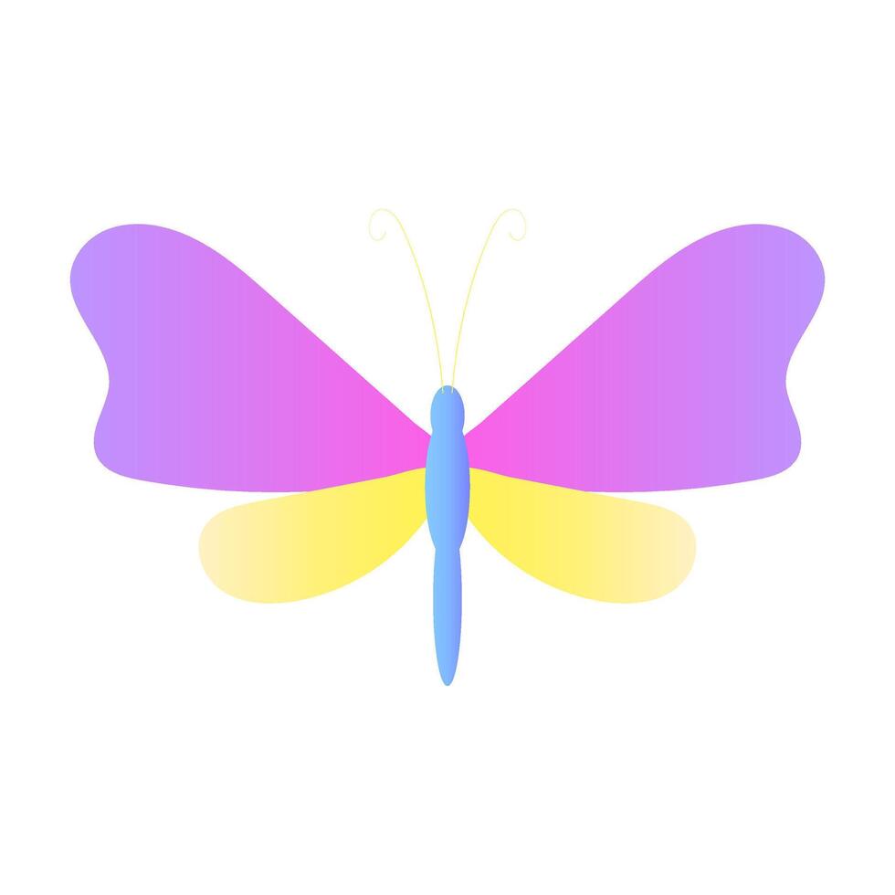 Modern Abstract Butterfly Design with Gradient Color vector