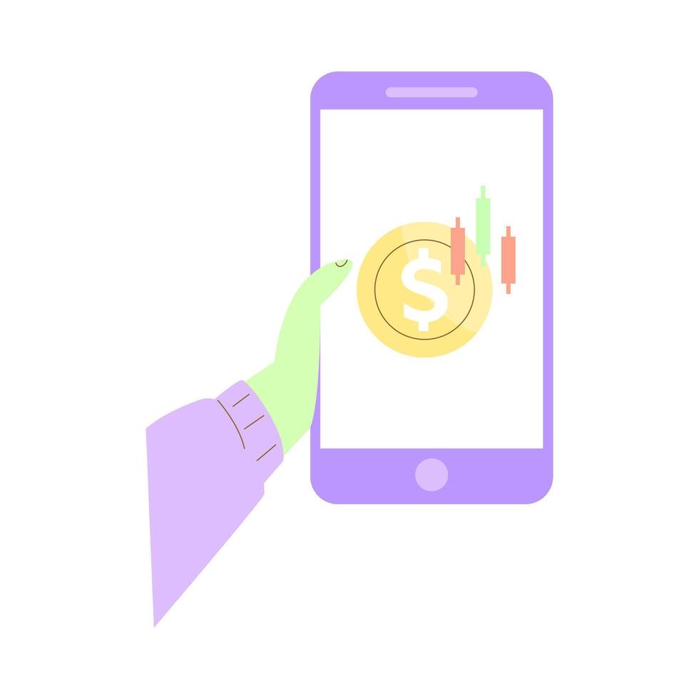 Mobile Finance App vector