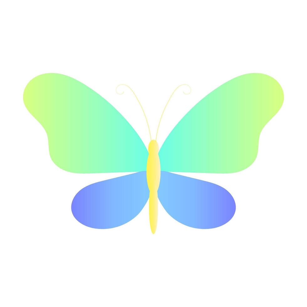 Abstract Colorful Gradient Butterfly Simple Illustration vector