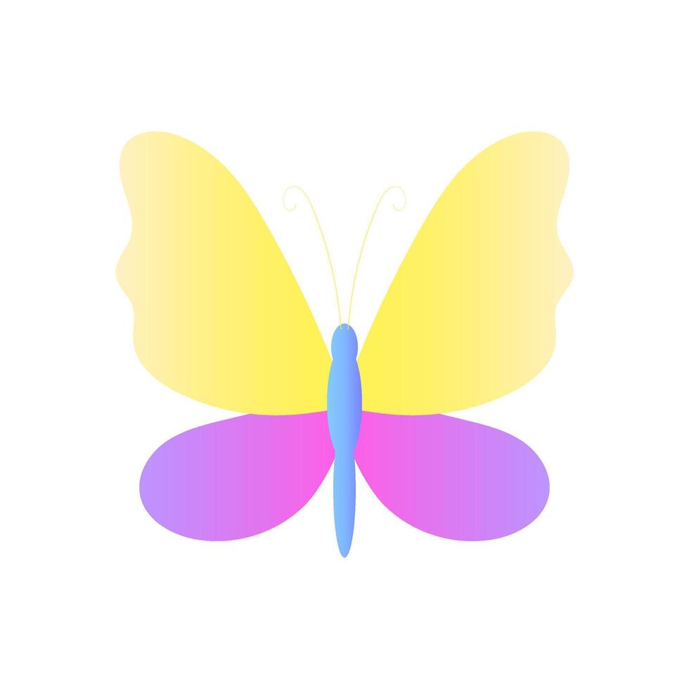 Vibrant Gradient Butterfly Illustration Simple Design vector