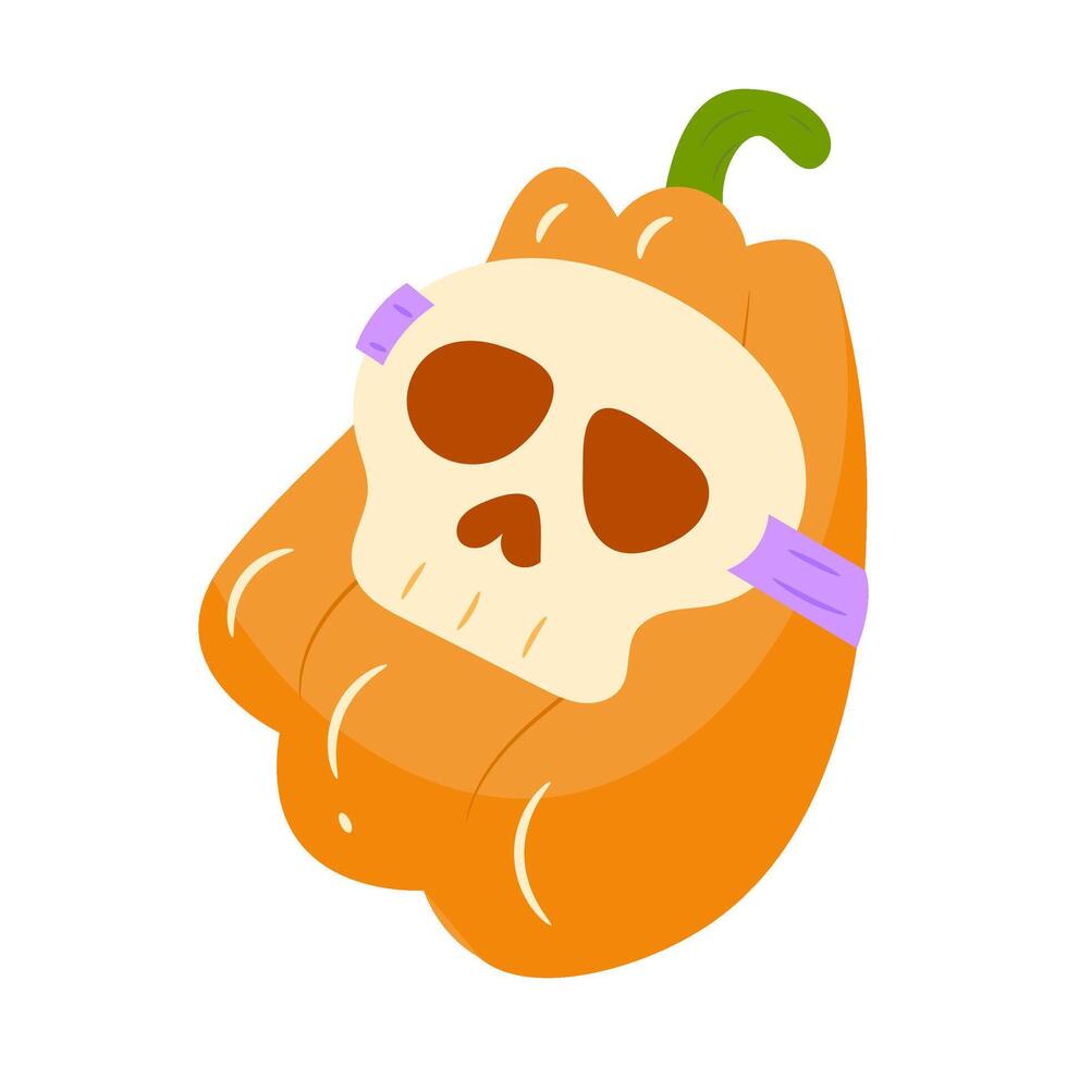 Halloween Pumpkin Ghost Mask vector