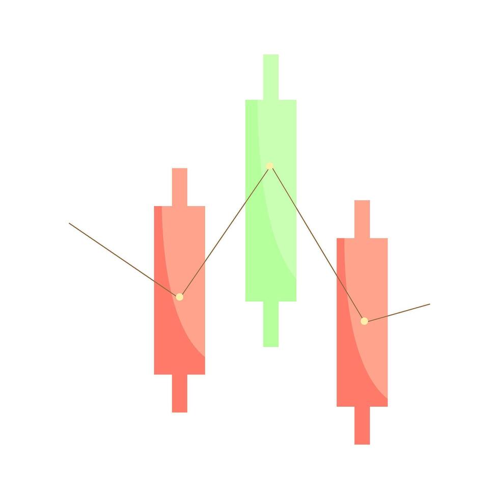 Candlestick Financial Chart Illustration vector